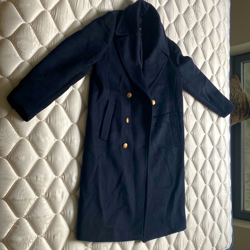 ZARA Navy Blue Long Coat